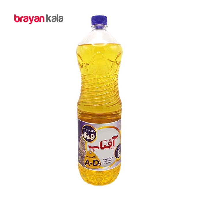 عکس اصلی روغن پخت و پز آفتابگردان غنی شده با ویتامین A و D3 آفتاب حجم 1.5 لیتر